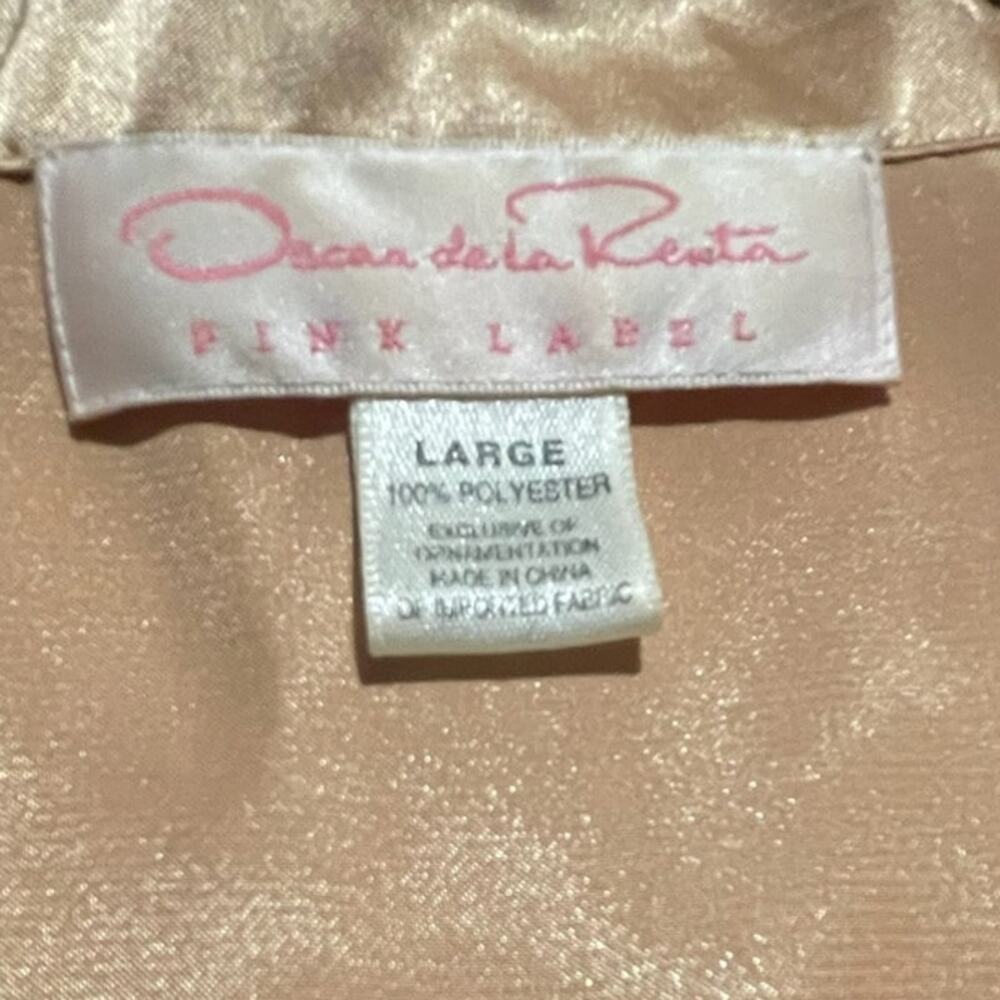 Oscar de la Renta Pink Label Satin Lounge Top - Women’s L - Champagne – EUC - Picture 5 of 9